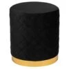 Olivia Quilted Vanity Ottoman 2 Olivia Quilted Vanity Ottoman -Impressionsvanity QuiltedOttoman Black 1 Cropped