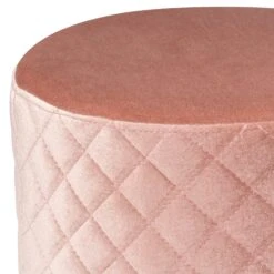 Olivia Quilted Vanity Ottoman 15 Olivia Quilted Vanity Ottoman -Impressionsvanity QuiltedOttoman NewPink 2 Cropped