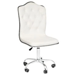 Royal Tufted Vanity Chair -Impressionsvanity Raven 1 WhiteCropped