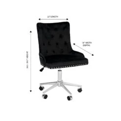 Raven Tufted Vanity Chair 27 Raven Tufted Vanity Chair -Impressionsvanity Raven Tufted Vanity Chair