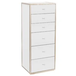 SlayStation® Rylie Mirrored 6-Drawers Vanity Storage Unit