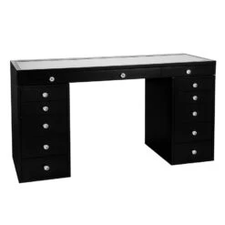 SlayStation® Pro Premium Vanity Table With Drawers -Impressionsvanity SlayStation Black 1