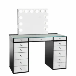 SlayStation® Plus 2.0 Mirrored Tabletop + Vanity Mirror + 5 Drawer Units Bundle -Impressionsvanity Slaystation Plus 2 No Small Mirror 1
