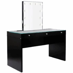 SlayStation® Plus 2.0 Table + Vanity Mirror Bundle -Impressionsvanity Slaystation Plus 2.0 Hollywood Glow XL Black1