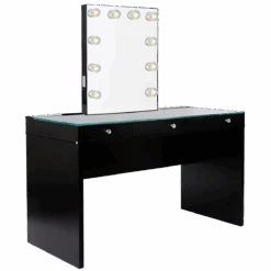 SlayStation® Plus 2.0 Table + Vanity Mirror Bundle -Impressionsvanity Slaystation Plus 2.0 Hollywood Glow XL Black2