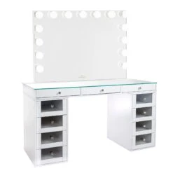 SlayStation® Pro 2.0 Tabletop + Vanity Mirror + 4 Drawer Units Bundle 25 SlayStation® Pro 2.0 Tabletop + Vanity Mirror + 4 Drawer Units Bundle -Impressionsvanity SlaystationPlus2.0 4Drawer White GlowPro