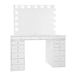 SlayStation® Pro 2.0 Tabletop + Vanity Mirror + 6 Drawer Units Bundle 15 SlayStation® Pro 2.0 Tabletop + Vanity Mirror + 6 Drawer Units Bundle -Impressionsvanity SlaystationPro2.0 6Drawer White GlowPro