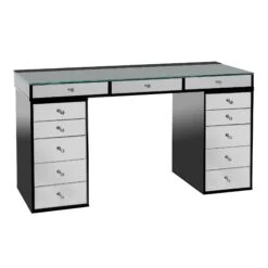 SlayStation 2.0 Mirrored Tabletop + 5 Drawer Units Bundle -Impressionsvanity SlaystationPro2.0 Mirrored5Drawer Black NoMirror