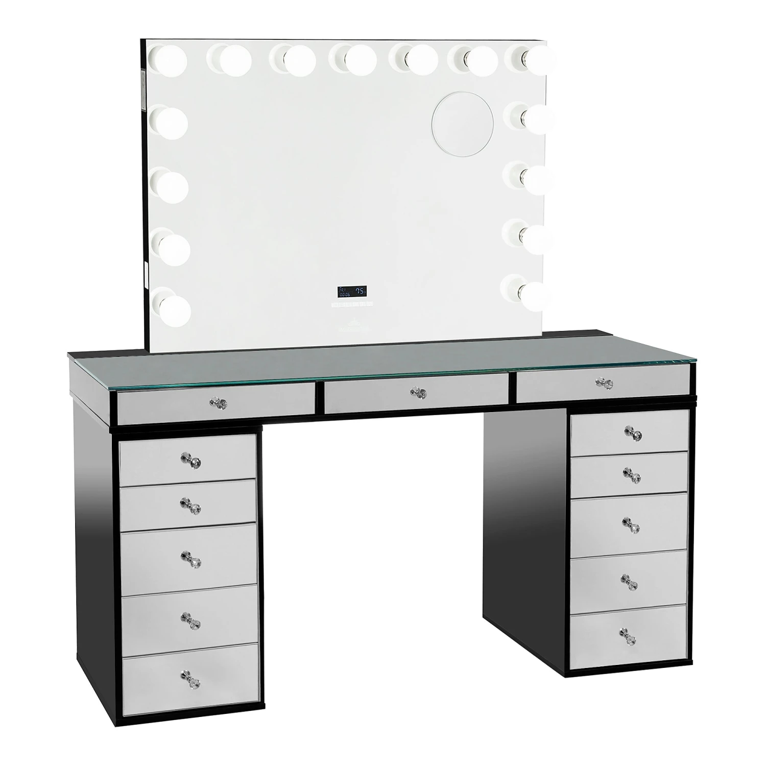SlayStation® Pro 2.0 Mirrored Tabletop + Vanity Mirror + 5 Drawer Units Bundle 3 SlayStation® Pro 2.0 Mirrored Tabletop + Vanity Mirror + 5 Drawer Units Bundle