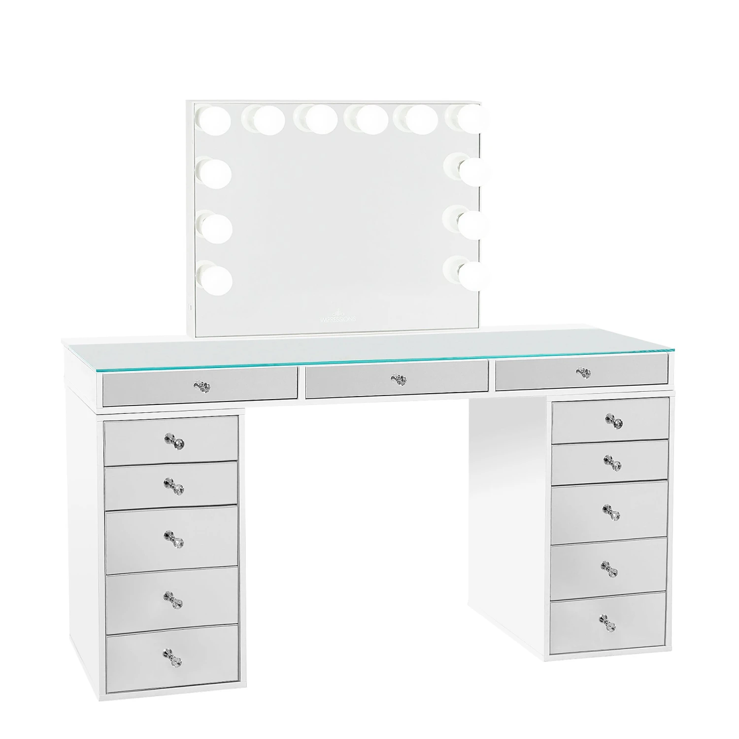 SlayStation® Pro 2.0 Mirrored Tabletop + Vanity Mirror + 5 Drawer Units Bundle 4 SlayStation® Pro 2.0 Mirrored Tabletop + Vanity Mirror + 5 Drawer Units Bundle - Image 2