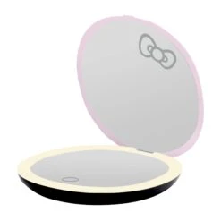 Hello Kitty® "Supercute Signature" Print LED Compact Mirror 18 Hello Kitty® "Supercute Signature" Print LED Compact Mirror -Impressionsvanity Supercute Sig Compact PINK Warm Light