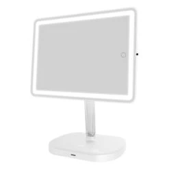 Touch Pro 2.0 LED Makeup Mirror With Qi Charging Base 40 Touch Pro 2.0 LED Makeup Mirror With Qi Charging Base -Impressionsvanity Touch Pro 2.0 LED Makeup Mirror IVMM TOUCHPROV2 WHT S TILT BRIGHT