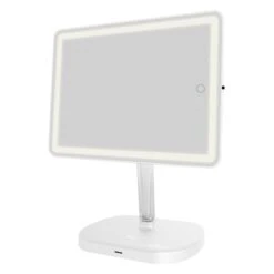 Touch Pro 2.0 LED Makeup Mirror With Qi Charging Base 41 Touch Pro 2.0 LED Makeup Mirror With Qi Charging Base -Impressionsvanity Touch Pro 2.0 LED Makeup Mirror IVMM TOUCHPROV2 WHT S TILT NATURAL