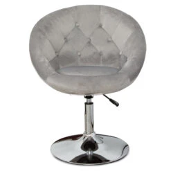 Antoinette Round Tufted Vanity Chair -Impressionsvanity antoinette velvetgrey Website