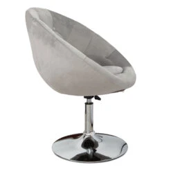 Antoinette Round Tufted Vanity Chair -Impressionsvanity antoinette velvetgrey2 Website