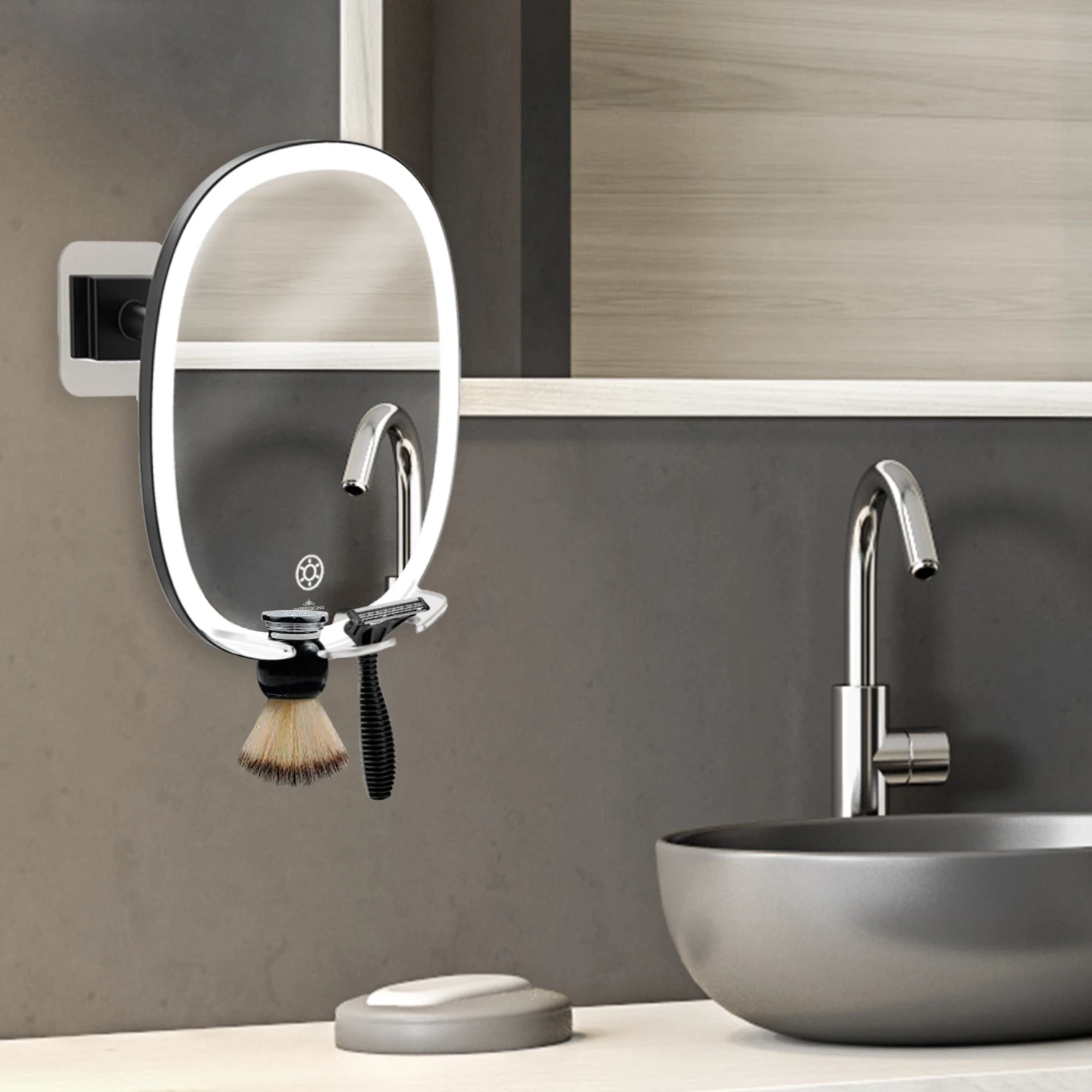 Scaped Tri-Tone LED Fogless Shaving Mirror 3 Scaped Tri-Tone LED Fogless Shaving Mirror