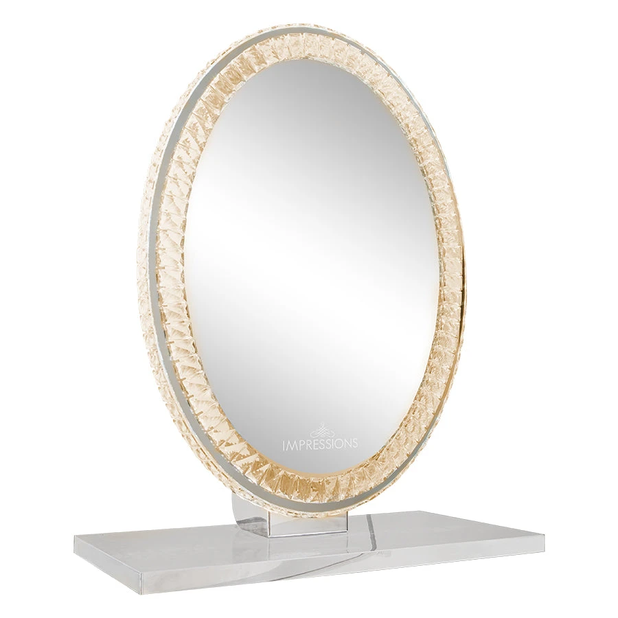 Diamond Collection OVAL Premium Illuminated Vanity Mirror 4 Diamond Collection OVAL Premium Illuminated Vanity Mirror - Image 2