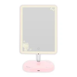 Hello Kitty® Touch Pro 2.0 LED Makeup Mirror With Qi Charging Base 12 Hello Kitty® Touch Pro 2.0 LED Makeup Mirror With Qi Charging Base -Impressionsvanity front on warm