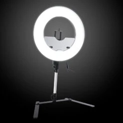 13.5-Inch Desktop Dimmable LED Vanity Studio Ring Light With Stand, Bag And Accessories 13 13.5-Inch Desktop Dimmable LED Vanity Studio Ring Light With Stand, Bag And Accessories -Impressionsvanity impressions vanity desktop led vanity studio ring light dark