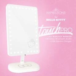 Hello Kitty Edition Touch Pro LED Makeup Mirror With Bluetooth Audio+Speakerphone & USB Charger
