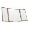 ReveaLight Trifold LED Compact Mirror With Flip Stand 1 ReveaLight Trifold LED Compact Mirror With Flip Stand -Impressionsvanity impressions vanity revealight trifold led compact mirror champagne gold lights