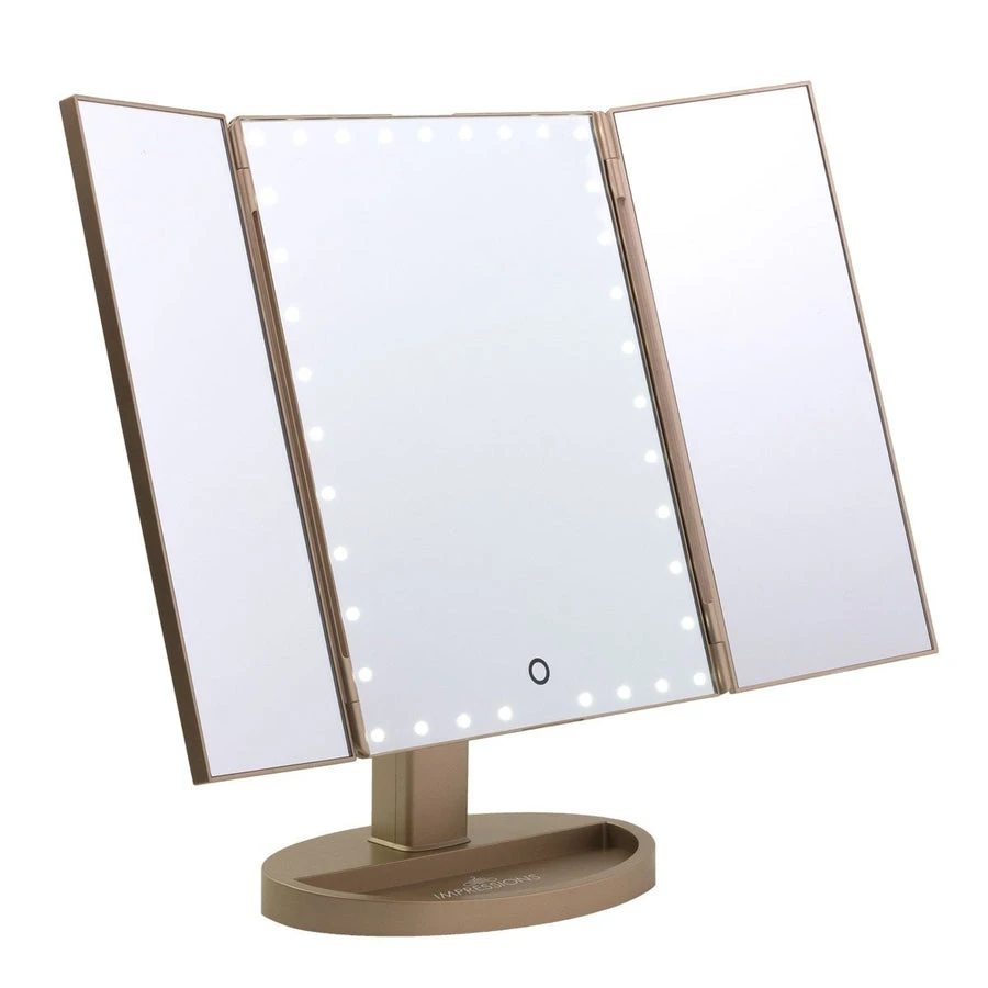 Touch Trifold XL Dimmable LED Makeup Mirror 12 Touch Trifold XL Dimmable LED Makeup Mirror - Image 10