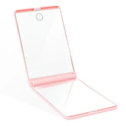 TouchUp Dimmable LED Compact Mirror 17 TouchUp Dimmable LED Compact Mirror -Impressionsvanity impressions vanity touchup led compact mirror pink lights