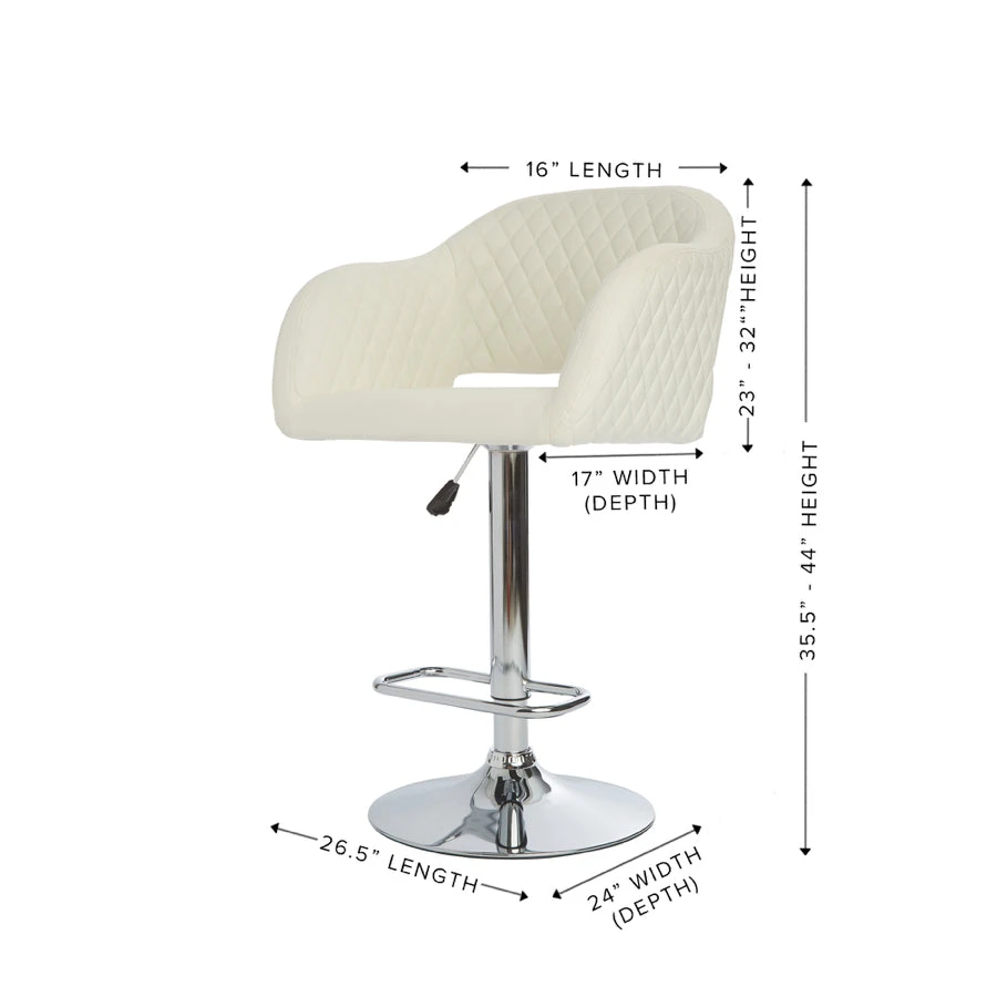 Kimberly Quilted Vanity Stool 8 Kimberly Quilted Vanity Stool - Image 6