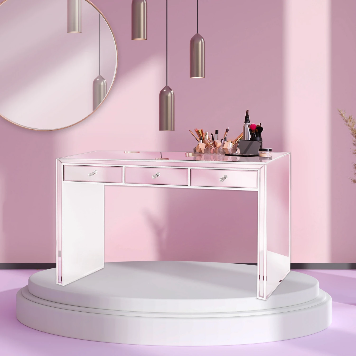 Leah Premium Mirrored Vanity Table 3 Leah Premium Mirrored Vanity Table