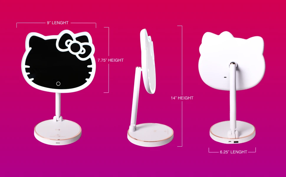 Hello Kitty LED Rechargeable Makeup Mirror 12 Hello Kitty LED Rechargeable Makeup Mirror - Image 10