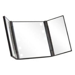 Nova Wireless Charging LED Trifold Compact Mirror -Impressionsvanity nova wireless charging led trifold compact mirror blk 01