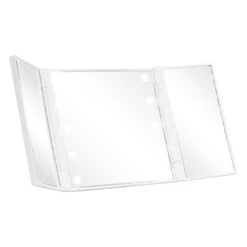 Nova Wireless Charging LED Trifold Compact Mirror -Impressionsvanity nova wireless charging led trifold compact mirror wht 01