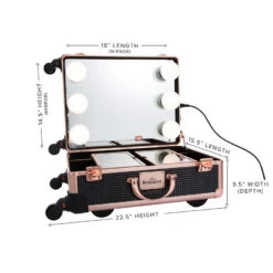 SlayCase® XL Vanity Travel Case In Black & Rose Gold Studded -Impressionsvanity slaycase xl vanity travel case black and rosegold d96082cb 8c47 4fcd 86a4 f4c06d1e8509