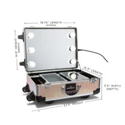 SlayCase® XLS Vanity Travel Case With Stand In Mermaid Shimmer 21 SlayCase® XLS Vanity Travel Case With Stand In Mermaid Shimmer -Impressionsvanity slaycase xls vanity travel case w stand mermaid shimmer