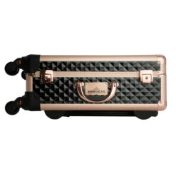 SlayCase® XL Vanity Travel Case In Black & Rose Gold Studded -Impressionsvanity slaycasepro blackgoldstudded2 1200px