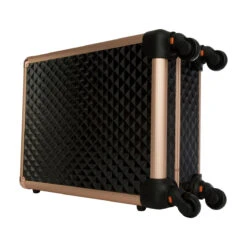 SlayCase® XL Vanity Travel Case In Black & Rose Gold Studded -Impressionsvanity slaycasepro blackgoldstudded5 1200px