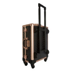 SlayCase® XL Vanity Travel Case In Black & Rose Gold Studded -Impressionsvanity slaycasepro blackgoldstudded7 1200px