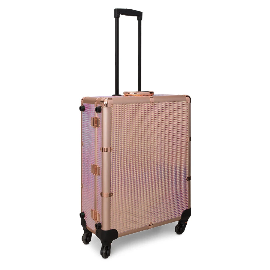 SlayCase® Pro Vanity Travel Train Case With Stand In Pink Mermaid Shimmer 5 SlayCase® Pro Vanity Travel Train Case With Stand In Pink Mermaid Shimmer - Image 3