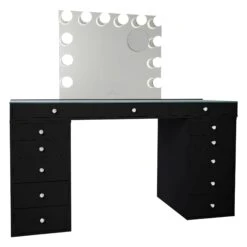 SlayStation® Pro 2.0 Tabletop + Vanity Mirror + 5 Drawer Units Bundle 24 SlayStation® Pro 2.0 Tabletop + Vanity Mirror + 5 Drawer Units Bundle -Impressionsvanity slaystation pro 2.0 drawer bundle blk premiere plus