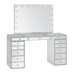 SlayStation® Pro Premium Mirrored Vanity Table -Impressionsvanity slaystation pro premium mirrored vanity table slv 02