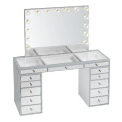 SlayStation® Pro Premium Mirrored Vanity Table -Impressionsvanity slaystation pro premium mirrored vanity table slv 03