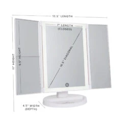 Touch Trifold 2.0 LED Makeup Mirror With Magnification 21 Touch Trifold 2.0 LED Makeup Mirror With Magnification -Impressionsvanity touch trifold 2.0 makeup mirror mag