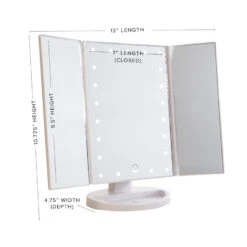 Touch Trifold Dimmable LED Makeup Mirror -Impressionsvanity touch trifold dimmable makeup mirror