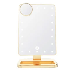 Touch XL Dimmable LED Makeup Mirror With Bluetooth 38 Touch XL Dimmable LED Makeup Mirror With Bluetooth -Impressionsvanity touch xl bt GLD 01