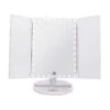 Touch Trifold XL Dimmable LED Makeup Mirror 2 Touch Trifold XL Dimmable LED Makeup Mirror -Impressionsvanity trifold xl marble font open