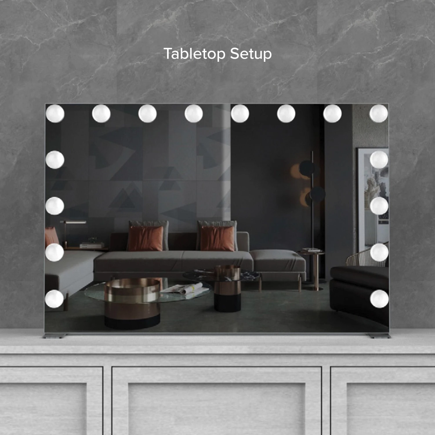 Glamour Tri-Tone Wide LED Makeup Mirror 4 Glamour Tri-Tone Wide LED Makeup Mirror - Image 2